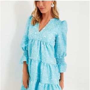 Tuckernuck Blue Daisy Jacquard Kenzo Dress